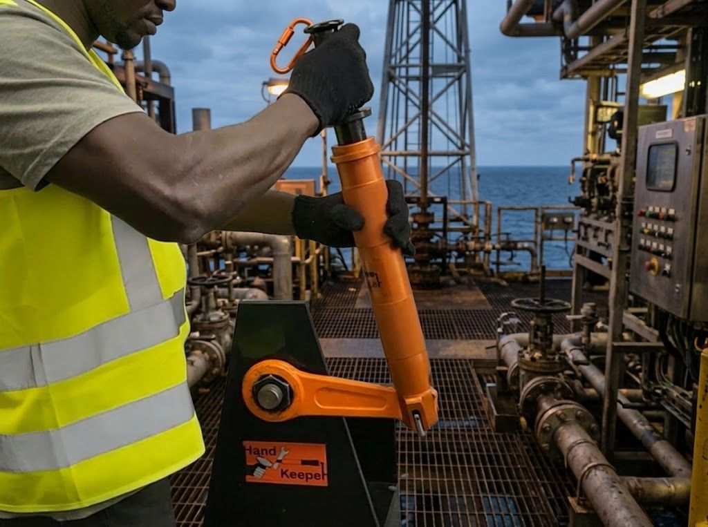 Illustrative image of a sliding hammer connected to a striking wrench