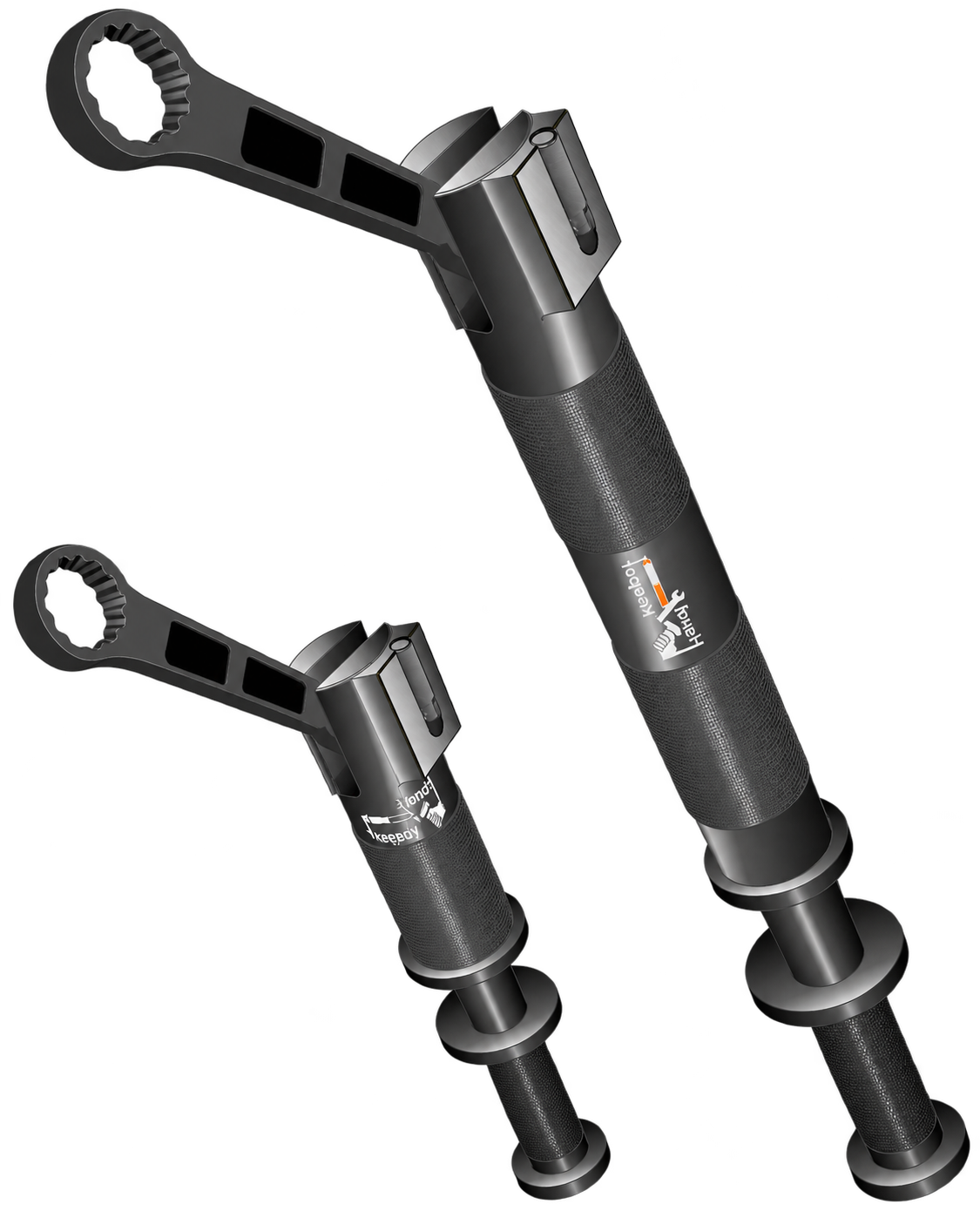 Non-sparking sliding hammers with illustrative striking wrenches